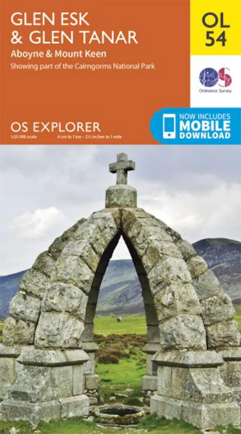 OS Explorer Map 54 - Glen Esk and Glen Tanar